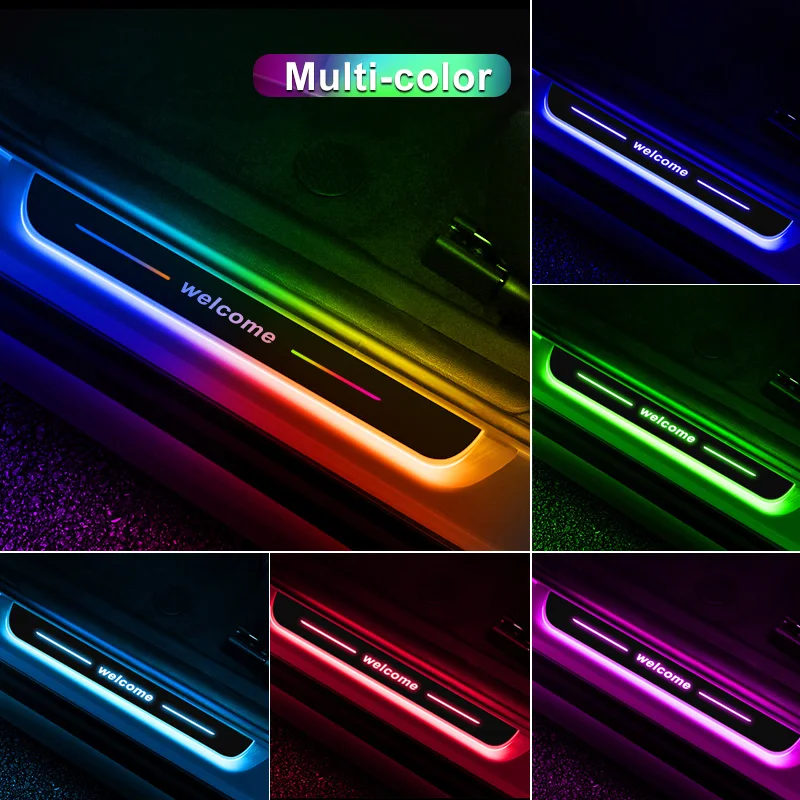 

Fccemc LED Welcome Pedal Car Door USB Decorative Auto Crash Board Pedal Threshold Light for BMW Mercedes-Benz Hyundai Audi