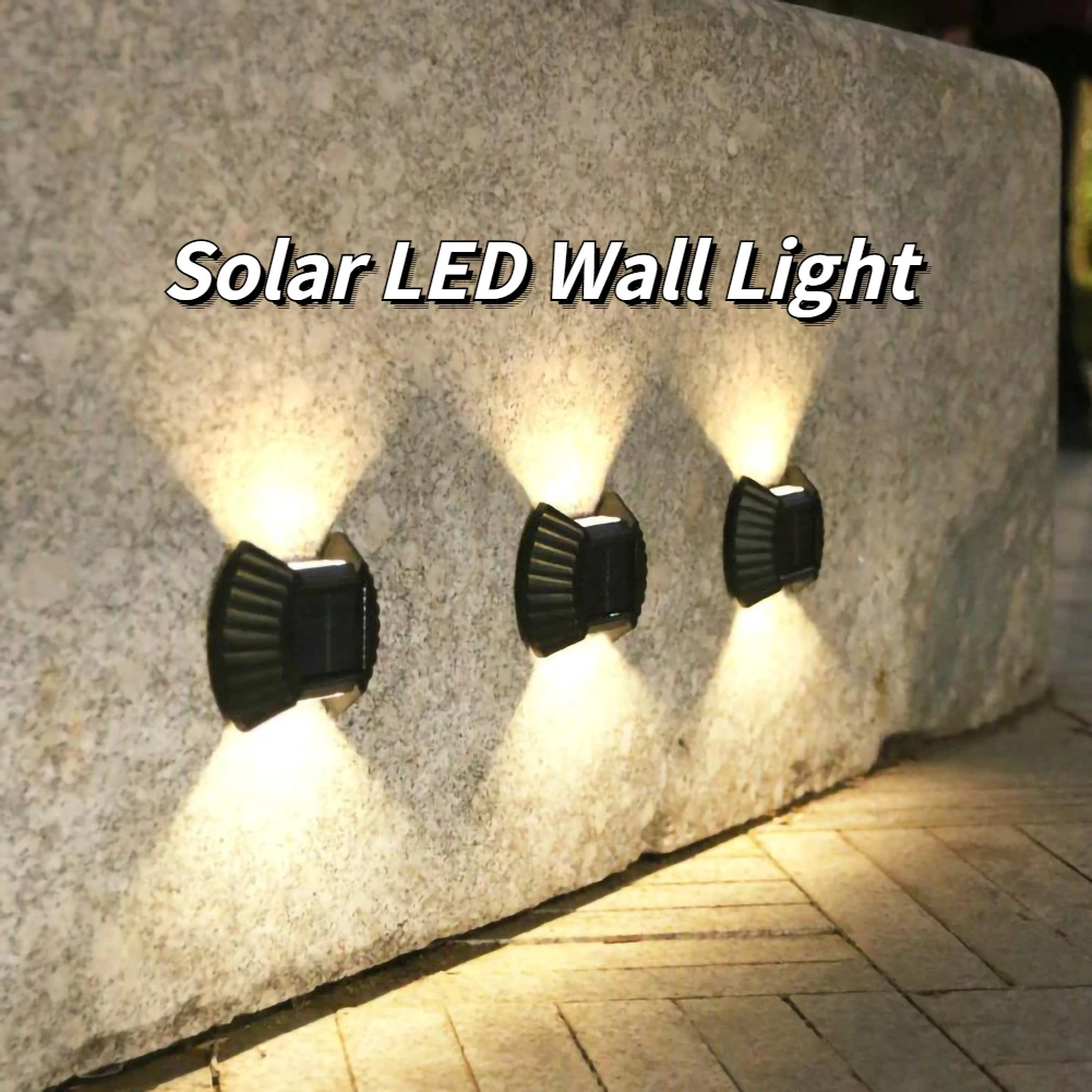 

Solar LED Wall Light Outdoor Waterproof Garden Fence Stair Deck Step Lamp Shell Shape Yard Porch Decor Solar LED Wall Light