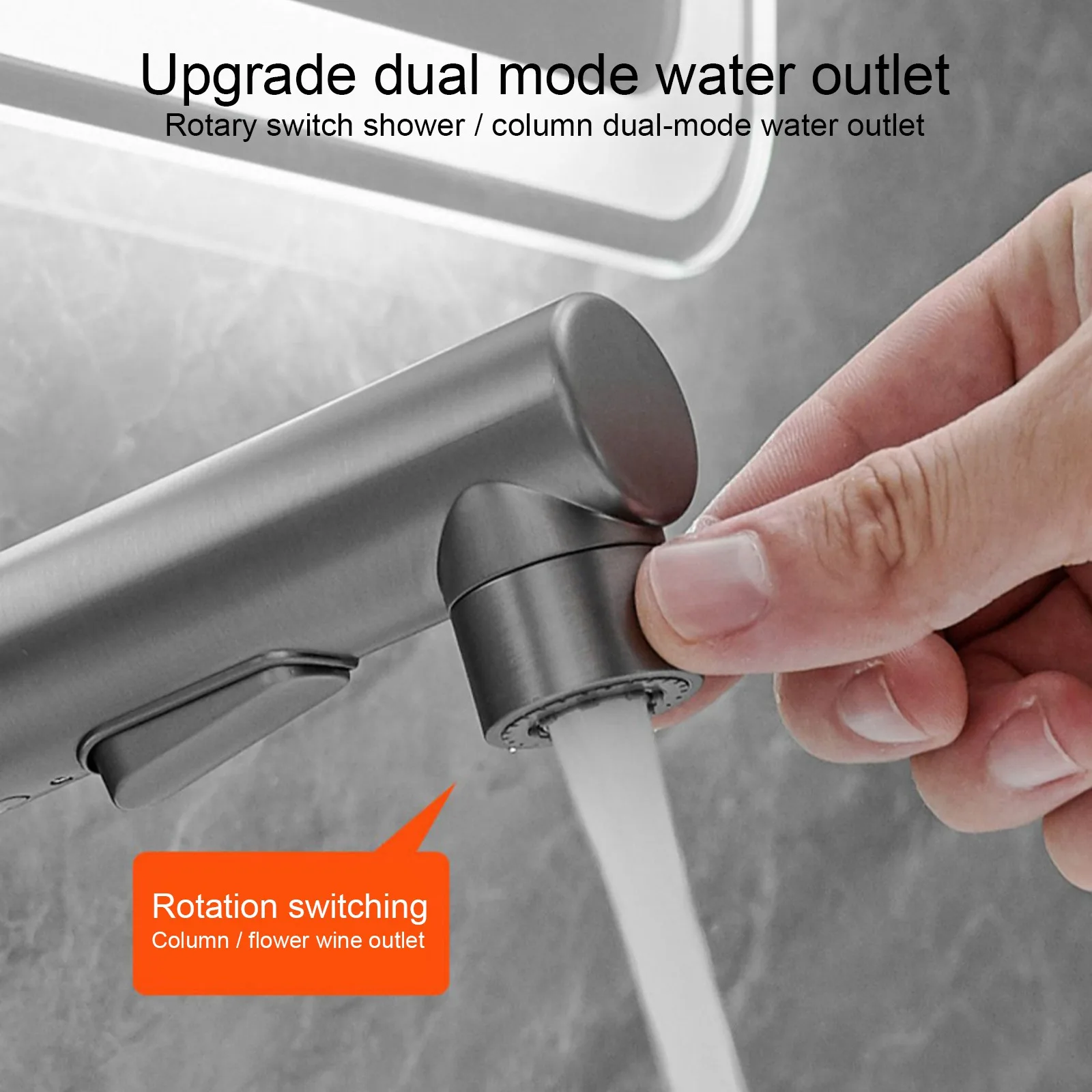 

Basin Faucet Bathroom Mouthwash Washbasin Pull-Out Universal Copper Multifunctional Hot And Cold Mixing Faucet