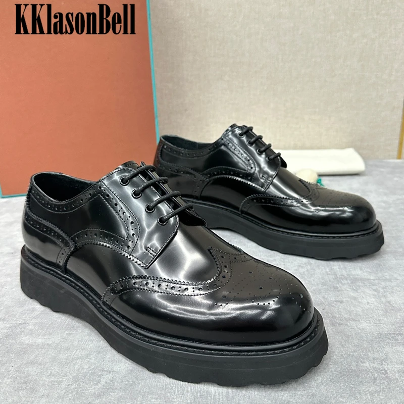 12 15 KKlasonBell Мужская модная Натуральная кожа Корова замша шнуровка