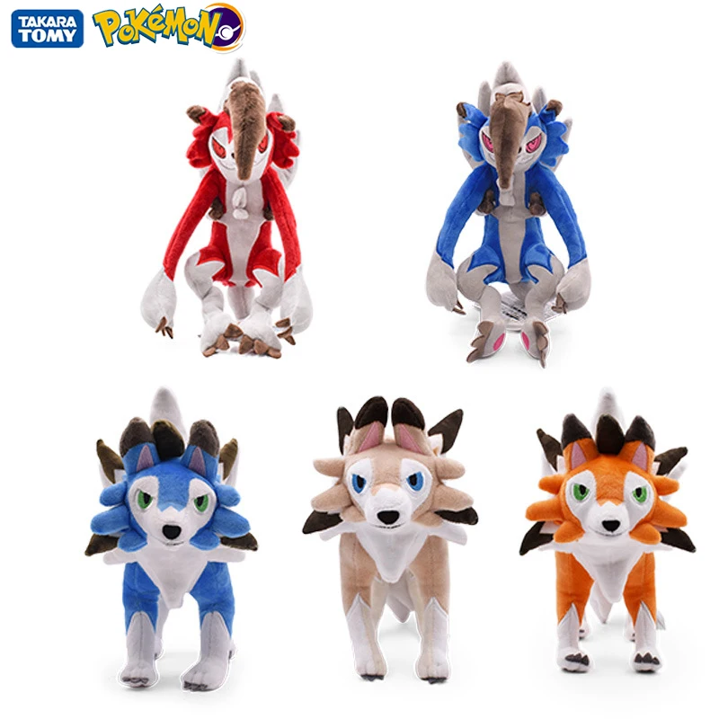 

New 30cm Pokemon Night Form Lycanroc Wolf Plush Doll Anime Figure Collection Toys Pillow Home Decoration Pendent Birthday Gifts