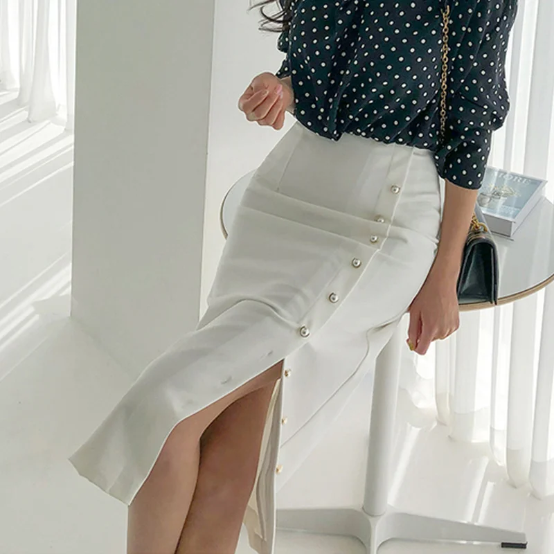

High Waist Hip Wrap Sexy Women's Skirts Summer High Street Slim Fit 2022 New Long Fashion Korean Style Female Split Clothing