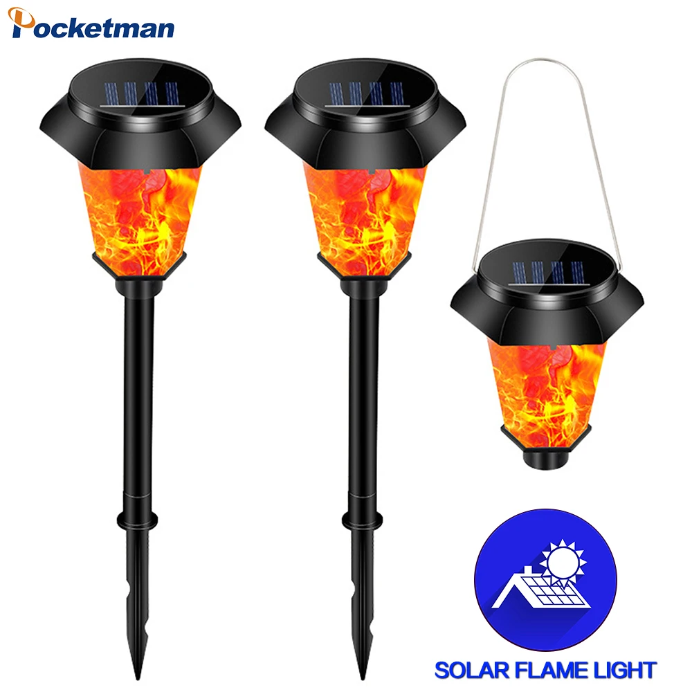 

Solar Lawn Light Solar Garden Lights Outdoor Lighting Garden Lights Flickering Flame Torch Lights Yard Patio Outdoor Decoration