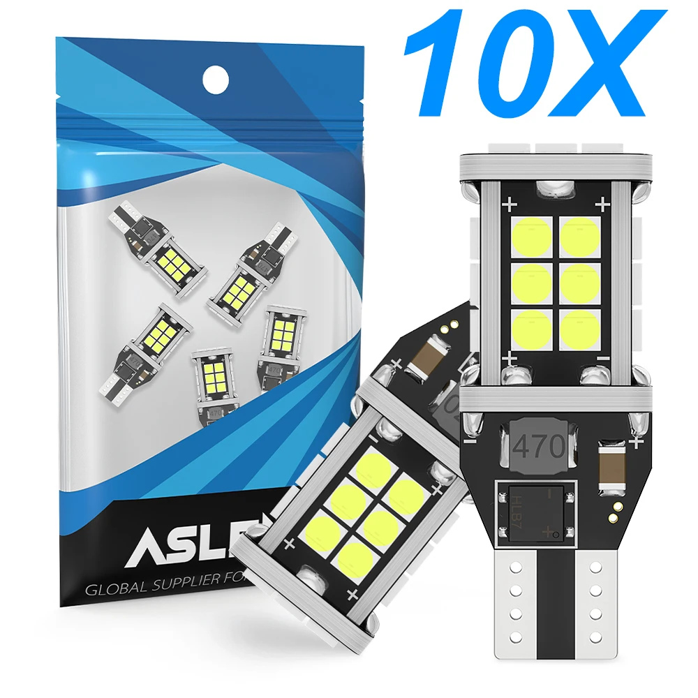 

10PCS Canbus W16W T15 LED Bulbs High Power 3030 24SMD Canbus NO Error LED Backup Light 921 912 W16W LED Bulbs Car Reverse Lamp