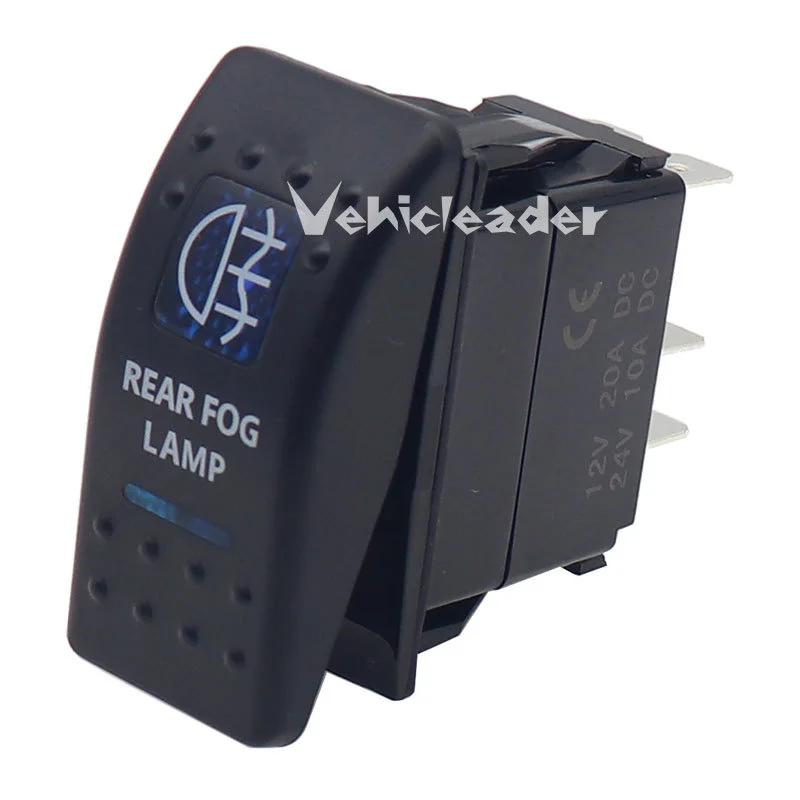 1 шт., 12 В, 24 В, водонепроницаемый автомобильный лодка, синий светодиод, 5 контактов, мгновенное включение/выключение, SPST HORN, замена кулисного переключателя, защита от перегрузки