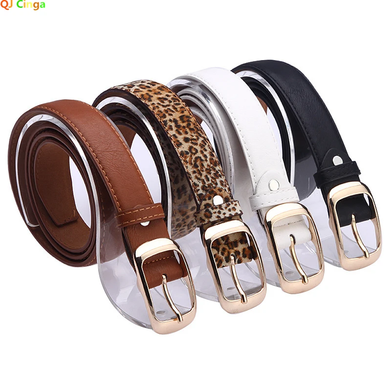 Fashion Luxury Belts Women Faux Leather Waist Belt Solid Color Leopard Print Belt Clothes Accessories ремень Girl Waistband