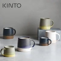 Kinto SCS S03 Ceramic Mug Ceramic Handle Coffee Cup Retro Gradient Overlapping Glaze Handmade Porcelain Mini Handle Cup