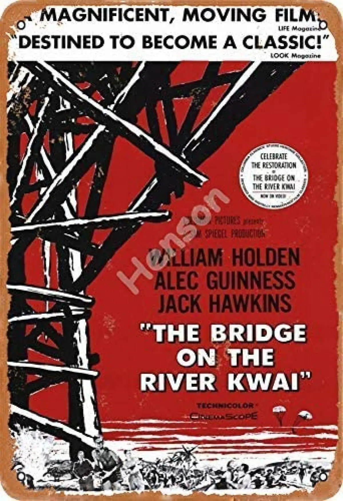 

The Bridge On The River Kwai Vintage Tin Sign Art Iron Painting Rusty Poster Decoration Aluminum plaque