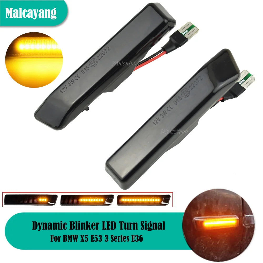 

For BMW 3 Series E36 M3 Facelift X5 E53 Hight Quality LED Side Marker Turn Signal Light Dynamic Sequential Blinker Lamp