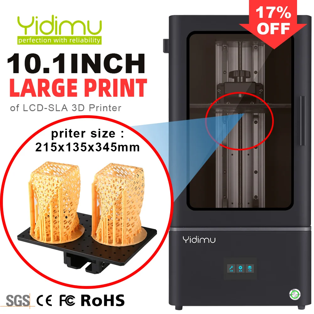Yidimu 10 1 дюймовый большой полимерный 3D принтер матрица UV машина SLA/LCD Impresora |