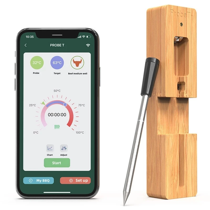 

Беспроводной Bluetooth-термометр для кухни, гриль, духовка, термометр