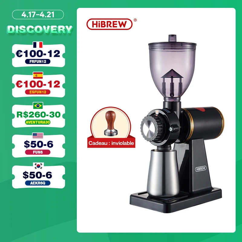 HiBREW 8 Settings Electric Coffee Bean Grinder for Espresso 