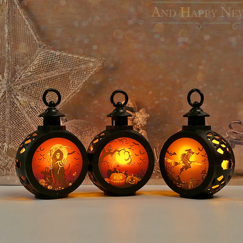 Светодиодный светильник на Хэллоуин, подвесные украшения, праздничный ночник, светильник на Хэллоуин, новый год, подарки, лампа-фонарь