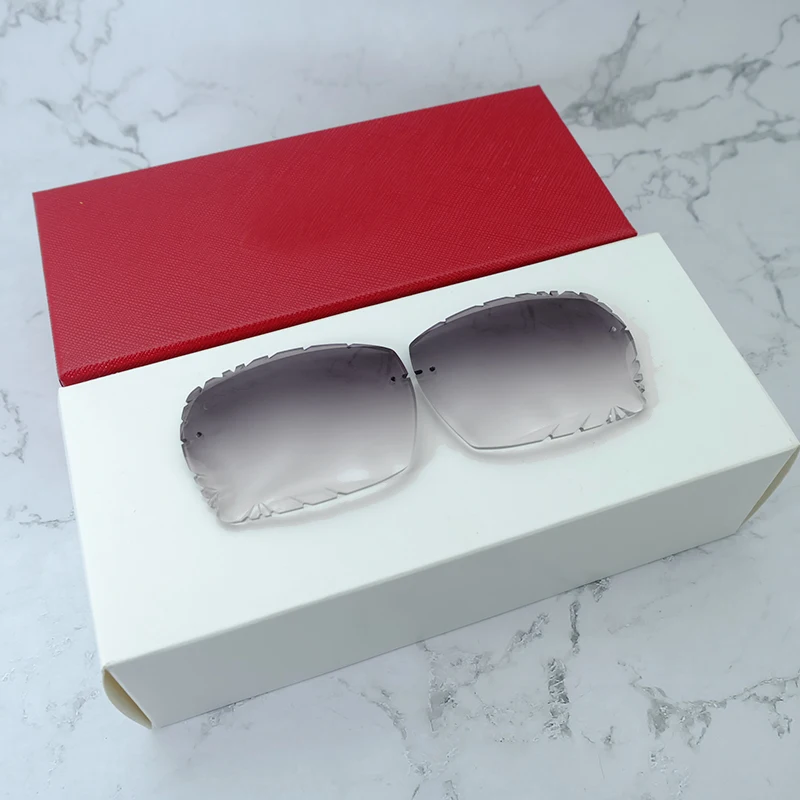 

Diamond Cut Lens For Carter 012 Wood And Buffalo Horn Sunglasses, Color Lens,Speical Shape Lenses One hole