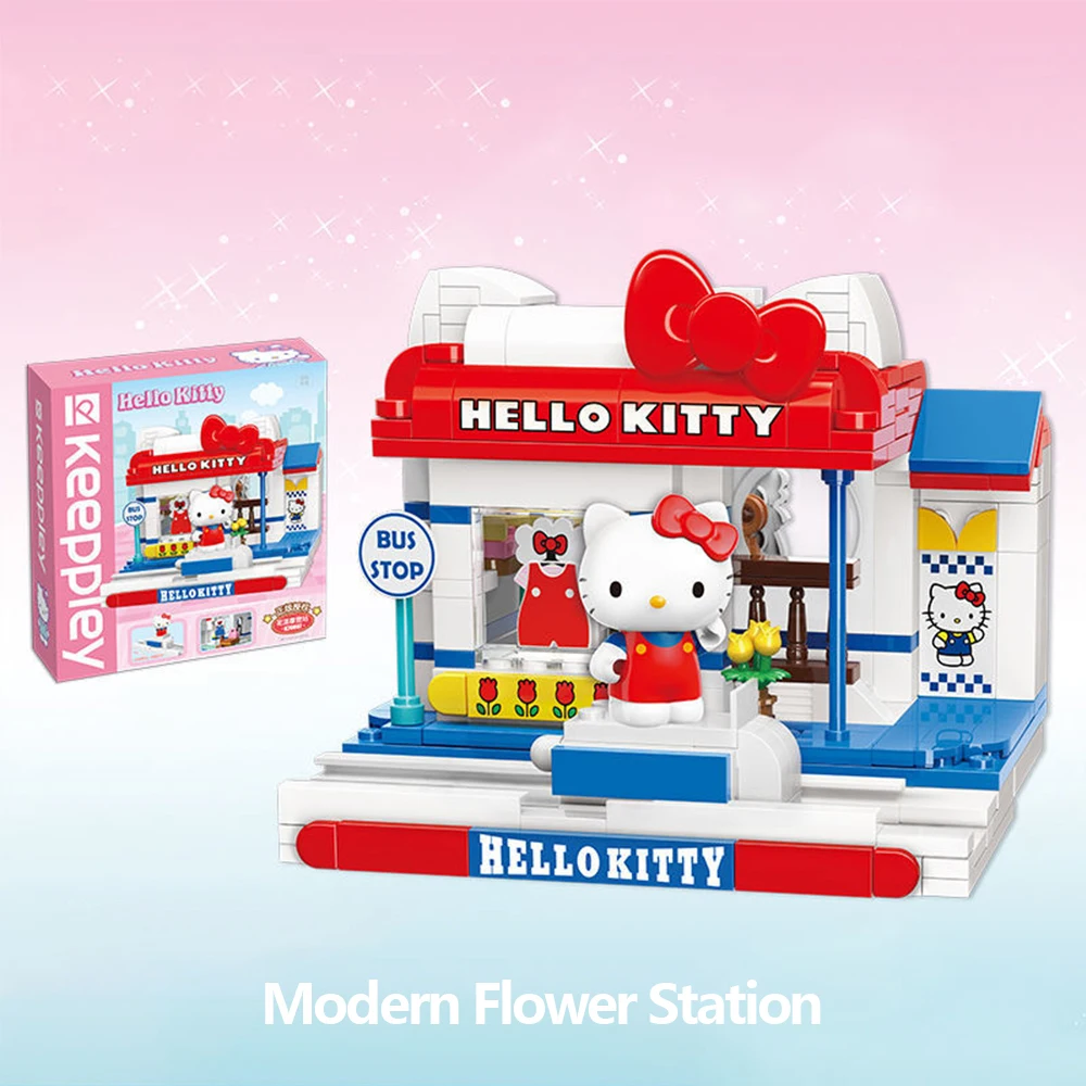 

Sanrio Kawaii Assembled Toy Building Blocks Kuromi Cinnamoroll Mymelody Model Educational Game Graphics Cartoon Building Blocks