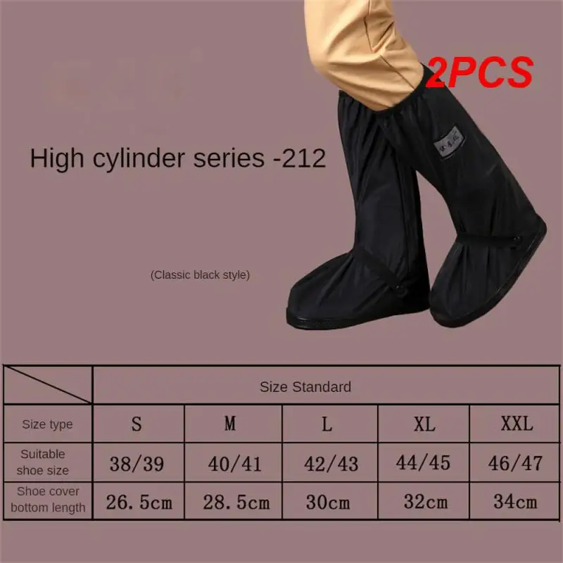 

2PCS High-Quality Men's And Women's Rainproof And Waterproof Boots Cover Rubber Boots Reusable Shoe Cover Non-Slip Rain Boots