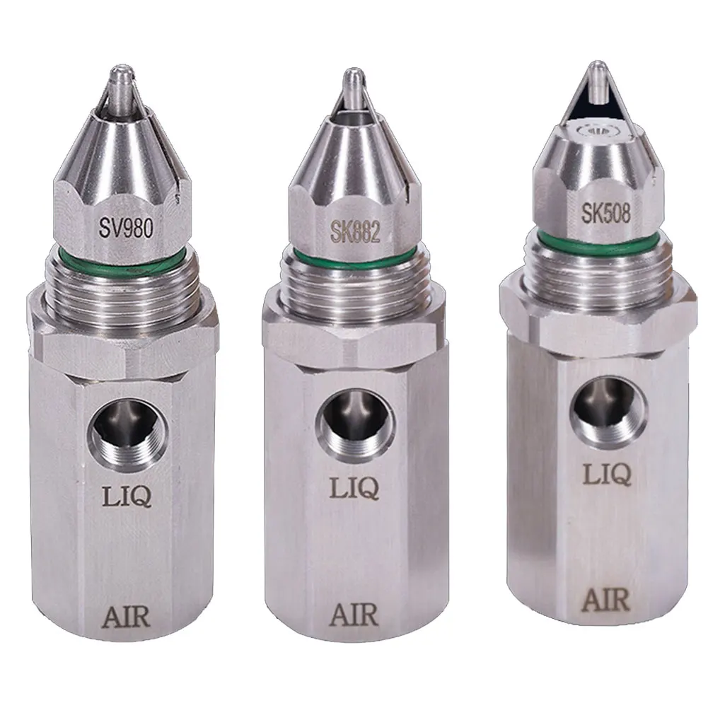

1PCS Mist Air Atomizing Spray Nozzle 30/60/80 Injection Angle Ultrasonic Nozzle Air Atomizer Nozzle Dry Fog Dust Removal Nozzle