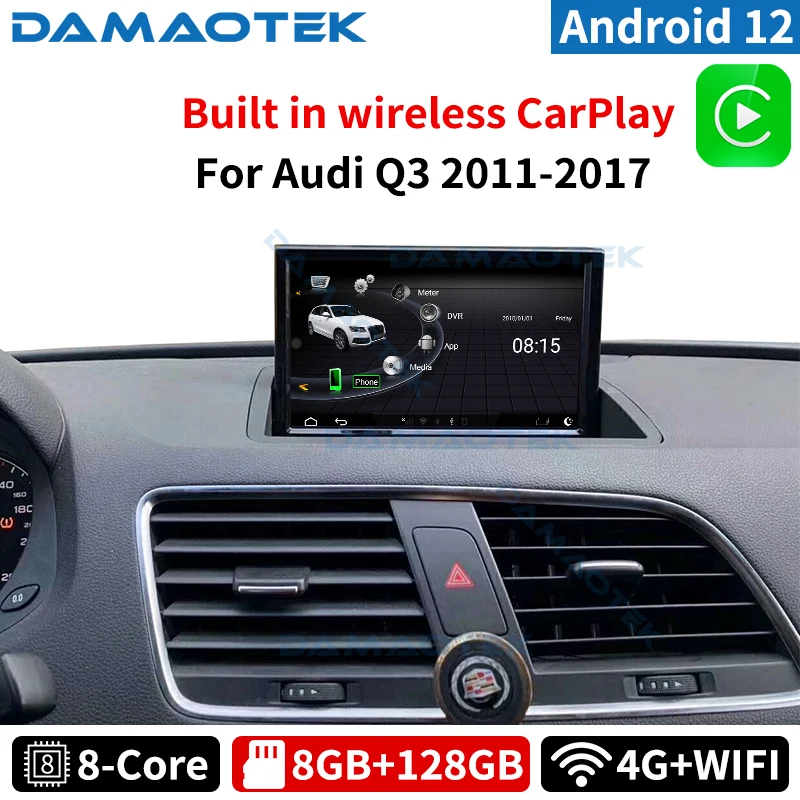 

Автомобильный мультимедийный плеер DamaoTek, 12 дюймов, Android, для Audi Q3 2011-2017