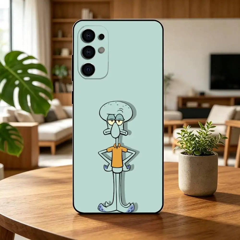 Фото Чехол для телефона Squidward Tentacles Z-Sponge Funny BoB для Samsung S25, S24, S21, S22, S23, S30, Ultra, S20, Plus, Fe, мягкий силиконовый, черный №4
