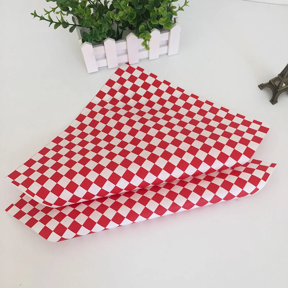 

100 PCS Paper Baking Food Cookie Wrappers Deli Wrapping Hamburger Liners