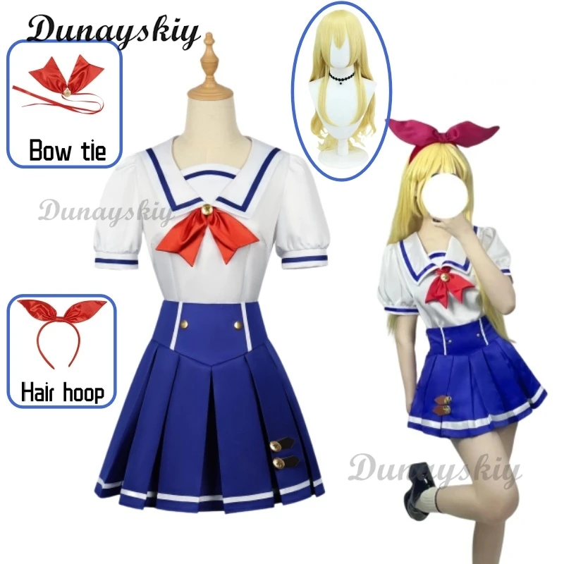 Аниме Hoshimiya Ichigo Косплей Aikatsu Kiriya Aoi Костюм Парик Униформа JK Одежда для Хэллоуина
