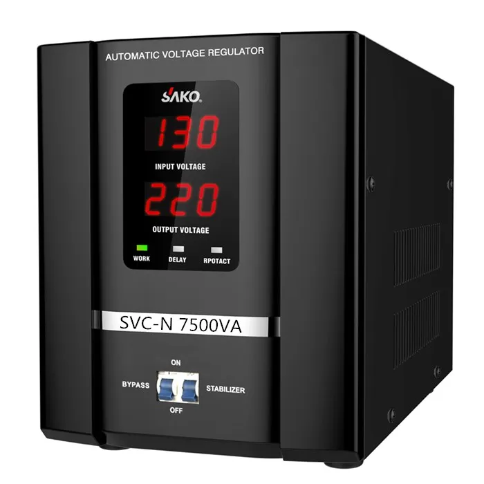 

7.5Kva Hot Sale Home Desktop Voltage Regulators Stabilizers 220v AC Voltage Stabilizer