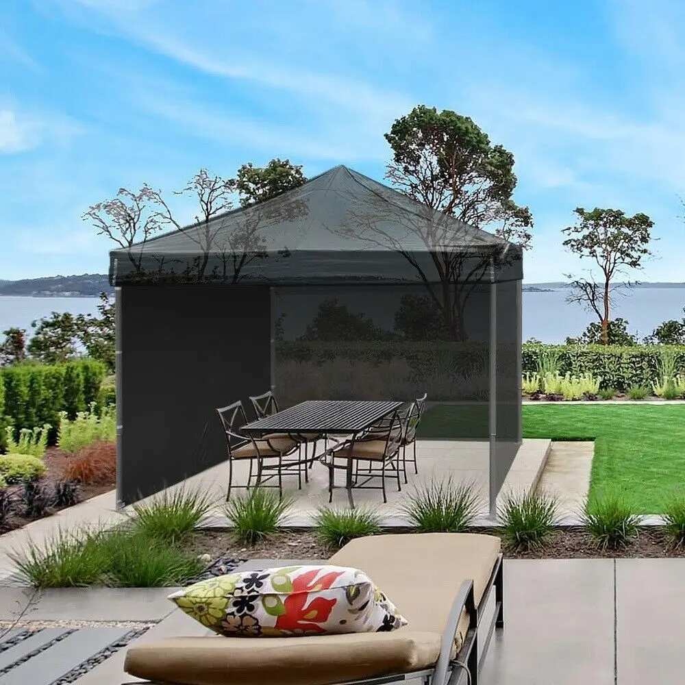

10x6.6ft Universal Sidewall Panel Canopy Gazebo Side Wall UV30+ Black