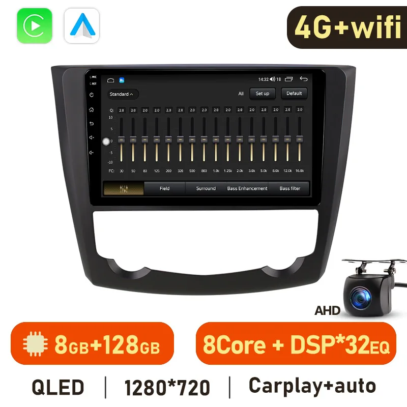 

Eunavi Android 10 Car Radio Player for Renault Kadjar 2015 - 2019 Carplay GPS multimedia video 4G QLED 4G DSP 2DIN 2 DIN no dvd