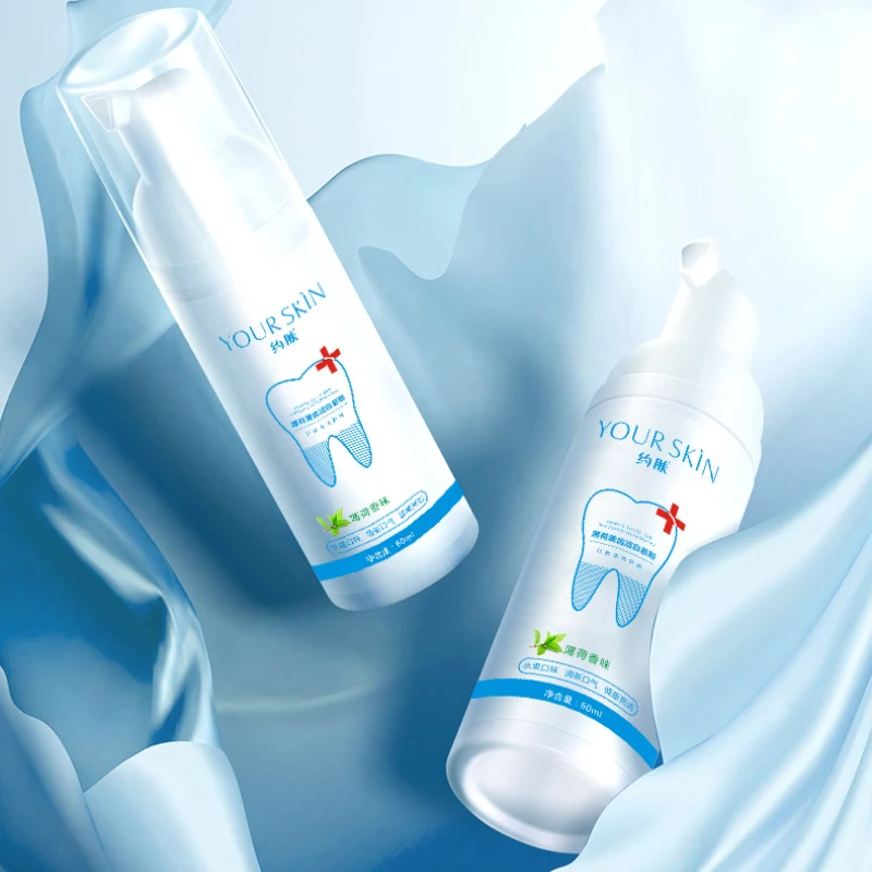 Горячая пена для отбеливания зубов с пастой для зубов, содержащей пищевую соду, для чистки зубов, свежести и блеска полости рта, удаляющая зубной налет и пятна.