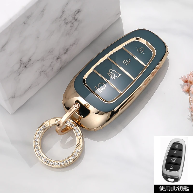 

Автомобильный смарт-Брелок дистанционного управления ТПУ чехол для ключа для Hyundai Tucson Solaris Sonata Hybrid NEXO NX4 Santafe dn8 2020 2021 защита
