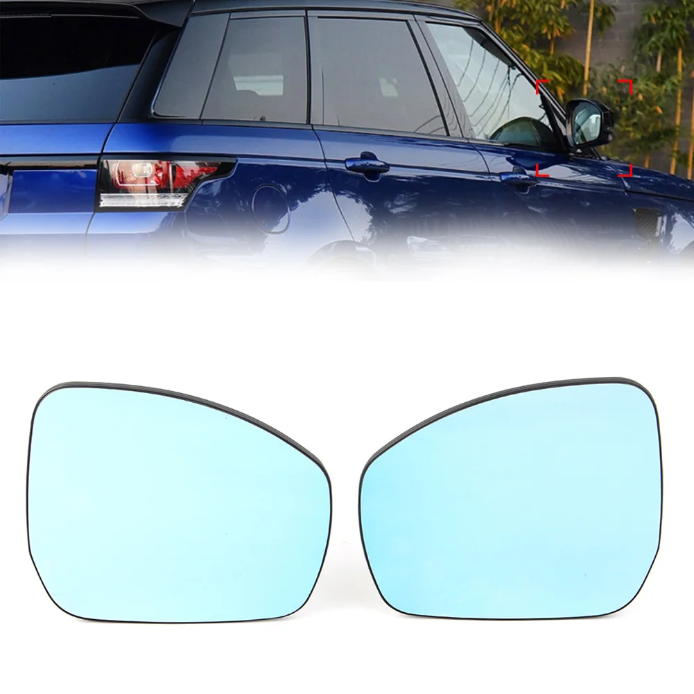 

Pair Blue Auto Rear View Mirror Glass Replacement Heated Convex Mirror For Land Rover LR4 LR5 Range Rover Vogue Sport L405 L494