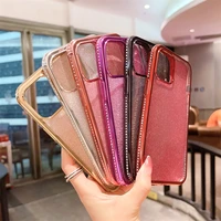 multicolor electroplating case glitter cardboard tpu shockproof for iphone13 12 11 promax xsmax xs xr 8plus se transparent case