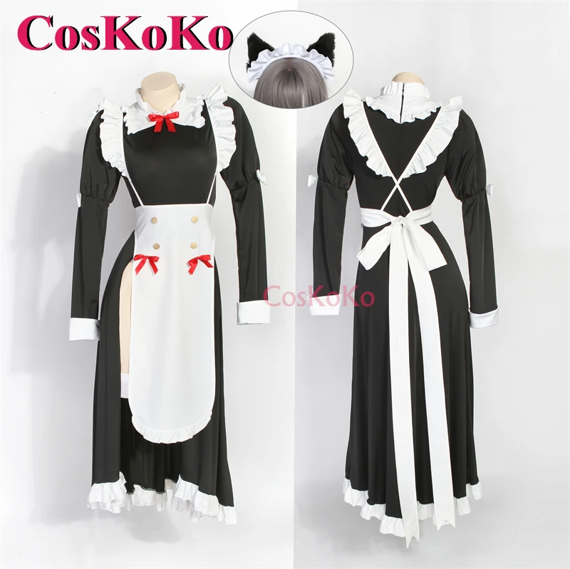 CosKoKo оригинальный костюм кошки-горничной для косплея аниме NEKOPARA милое изящное