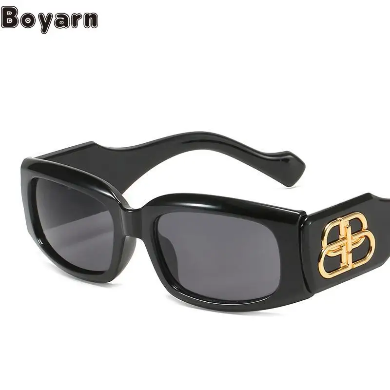 

Boyarn New Trend Large Frame Sunglasses Women's Online Celebrity With Wide Leg Sunglasses Hip Hop Street Photography Sunglasses
