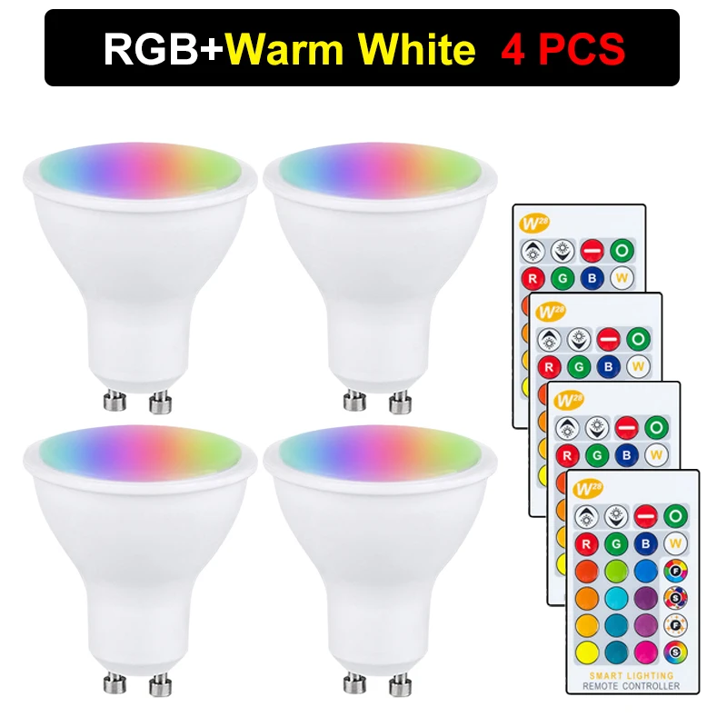 

Globvat Светодиодная лампа GU10 10Вт 16 цветов RGB+CW+WW