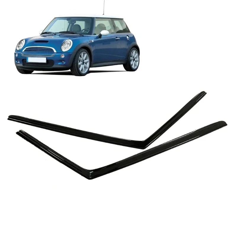 Фото Дефлекторы окон YUNV для MINI COOPER R50 R53 COOPER 2002-2006, защита от дождя, боковые вентиляционные дефлекторы, накладные, внешнее крепление. №2