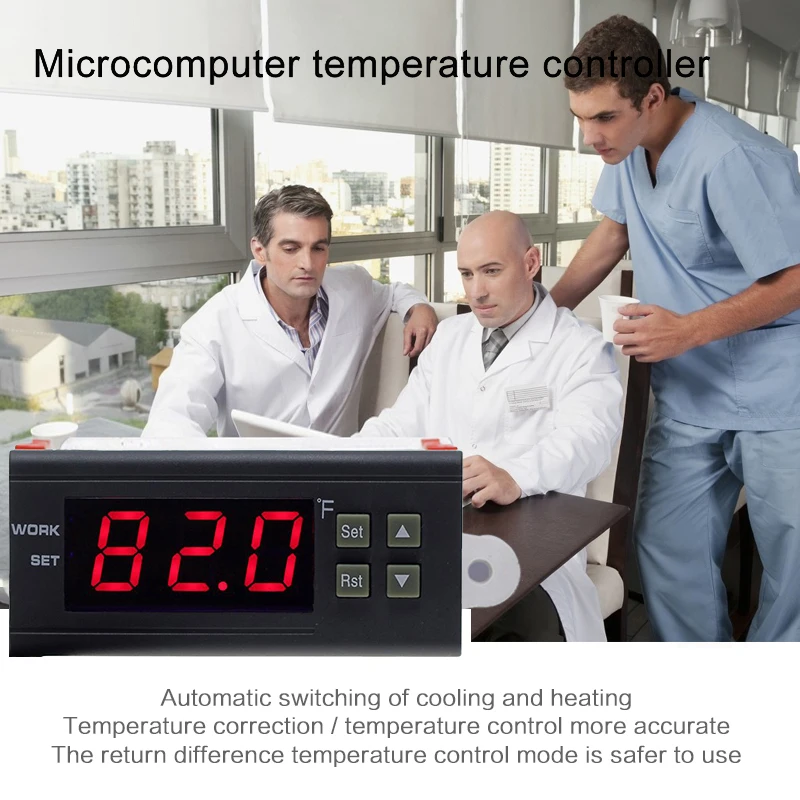 

Digital Temperature Controller Lcd Display 12v/24v/110v/220v Relay Heating Cooling Multifunctional Stc-1000 Thermostat