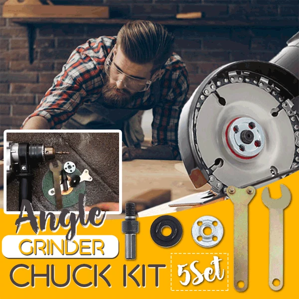 

6PCS Angle Grinder Chuck Kit 6mm 10mm Electric Drill Conversion Angle Grinder Connecting Rod With Cutting Disc Polishing Wheels