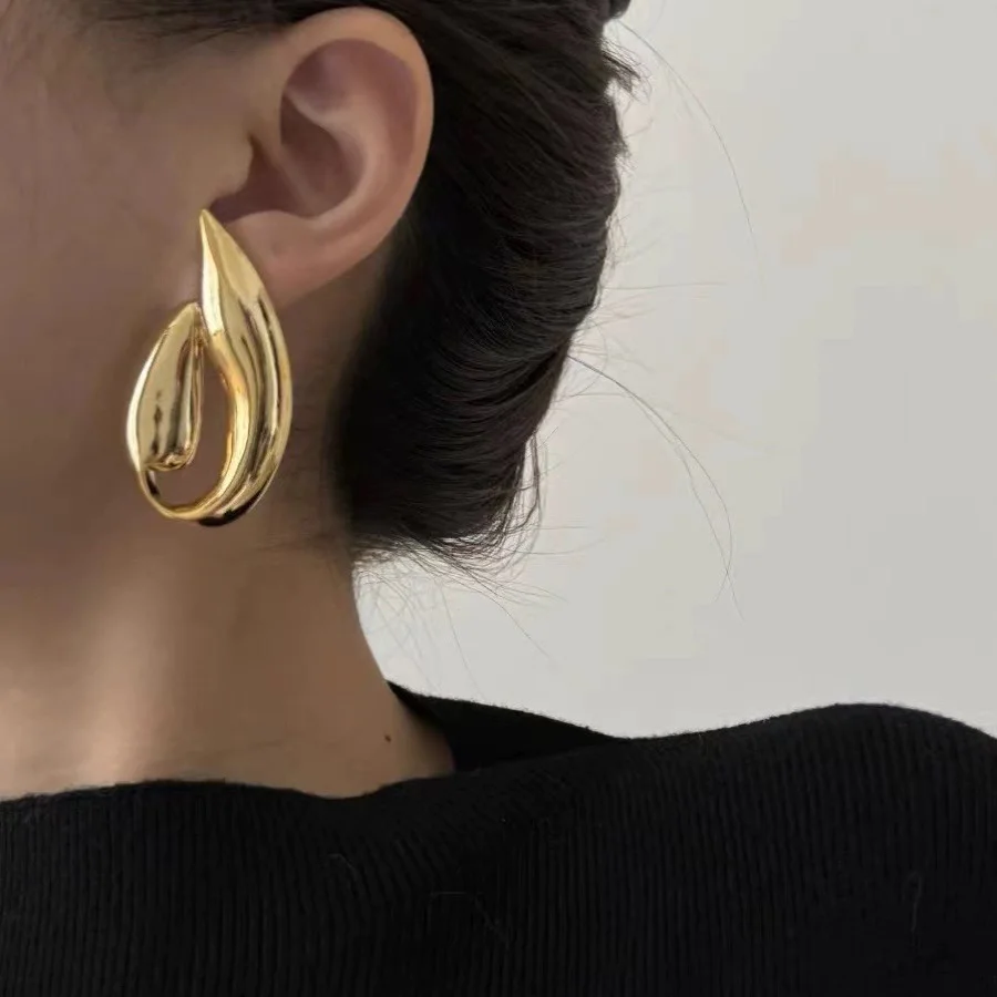 Greatera уникальный дизайн глянцевые серьги-гвоздики в форме капли воды для женщин