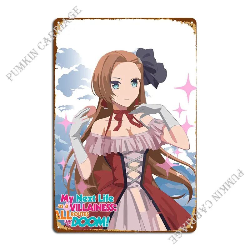 

Следующая жизнь как злодей, металлический налет, печатная фотография, Женский клуб, знак, постер