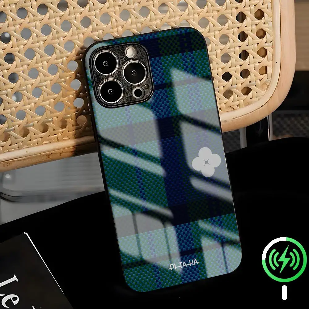 Фото Чехол PITAKA PITAKA для iPhone 17 Air 16 e 15 14 13 12 11 Plus Mini Pro Max, стеклянный магнитный чехол №1