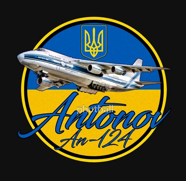 Футболка с флагом Украины Антонов AN-124 Cargo Jet Plane новая летняя повседневная мужская