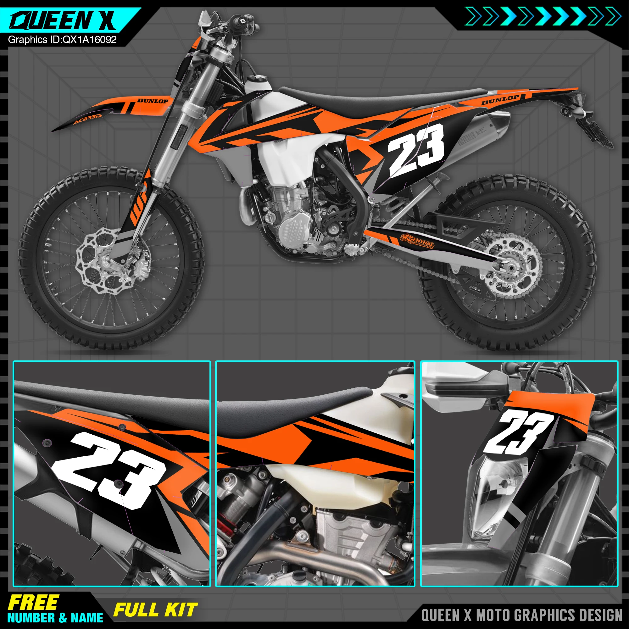 QUEENX пользовательский мотоцикл для KTM 125 250 300 350 450 SX SXF 2016 2017 2018 EXC EXCF графическая