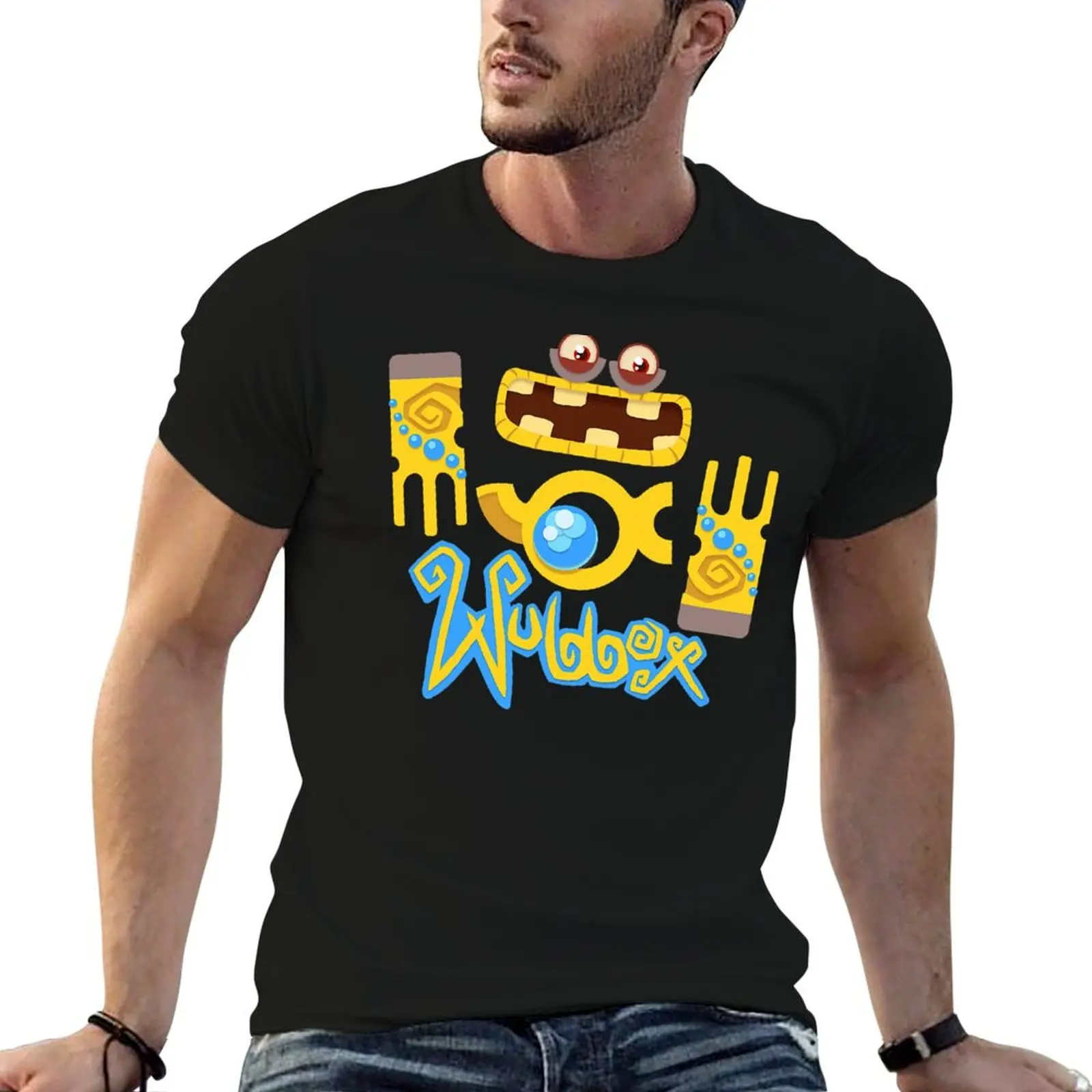 Фото Футболка My Singing Monsters Wubbox, мужская однотонная футболка в стиле аниме, мужские футболки больших размеров, футболка для мужчин №1