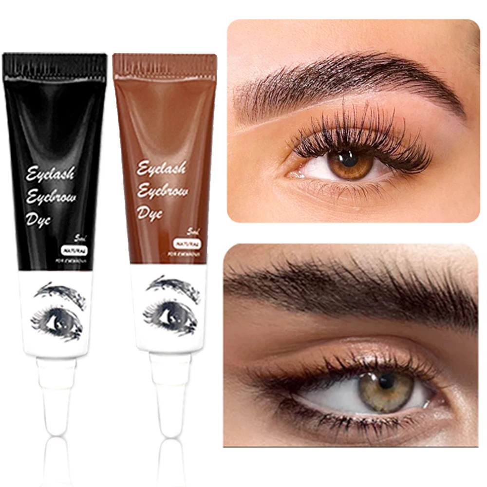 Водостойкий крем для окрашивания ресниц и бровей глаз тату-ручка жидкий ТИНТ