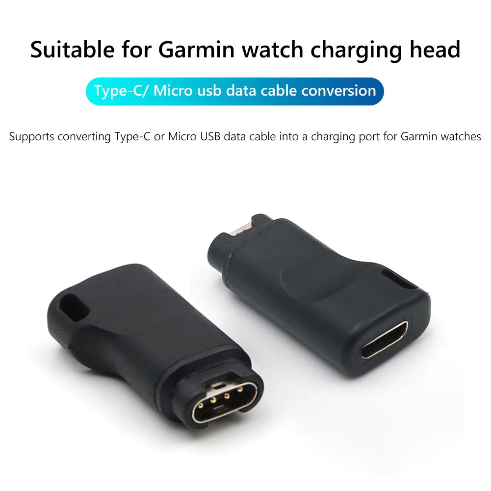 

Адаптер зарядного устройства с разъемом Type C/Micro USB на 4 контакта для Garmin Fenix 7 7S 7X 6 6S 6X/Garmin Epix зарядный преобразователь для умных часов