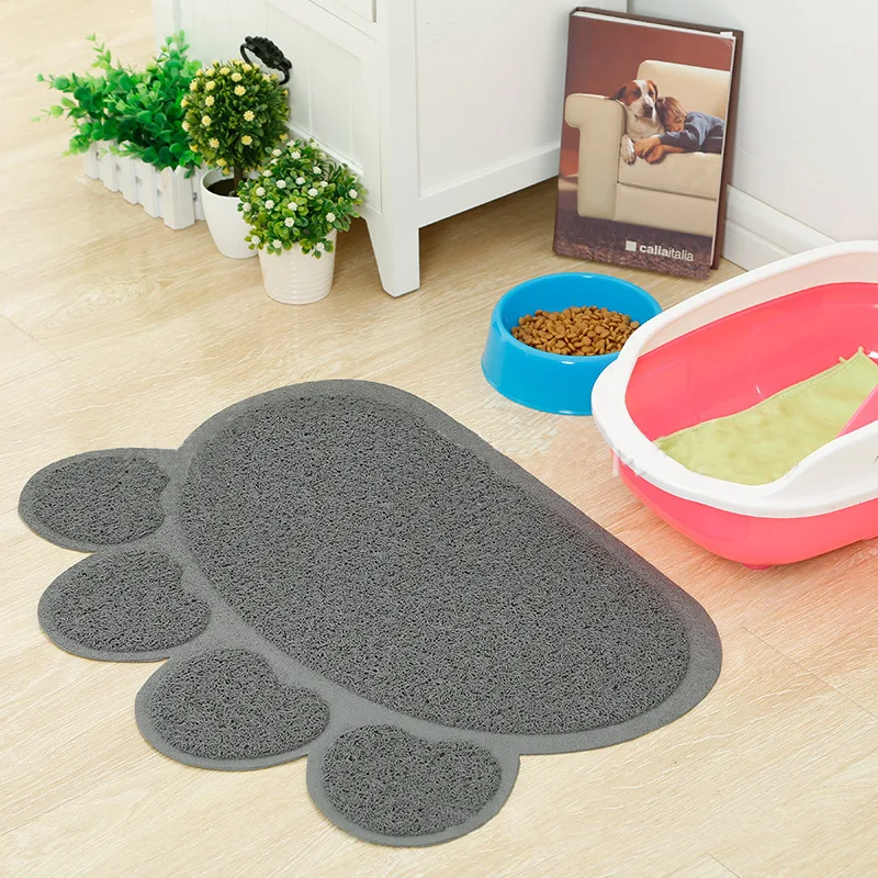 

Cat Litter Pad, Anti Take Out Mat, Cat Litter Basin Pad, Falling Sand Pad, Cute Hand Print Cat Pet Pad Cat Supplies