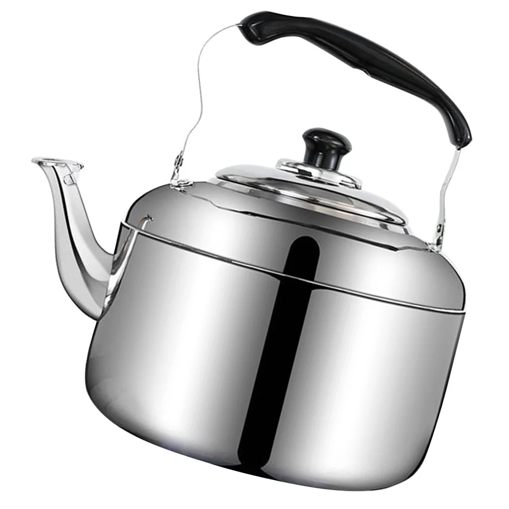 

Kettle Tea Stove Whistling Stovetop Teapot Steel Stainless Camping Pot Water Boilingkettlesgas Container Sounding Boil Large