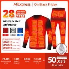 Winter Heated Jacket Men Self Heating Vest Women Heated Thermal Underwear Ski Suit USB Electric Heating Clothing Long Johns Man