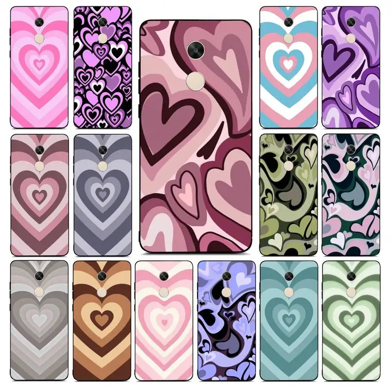 

MaiYaCa Latte Pink purple color Love Coffee Heart Phone Case for Redmi Note 8 7 9 4 6 pro max T X 5A 3 10 lite pro